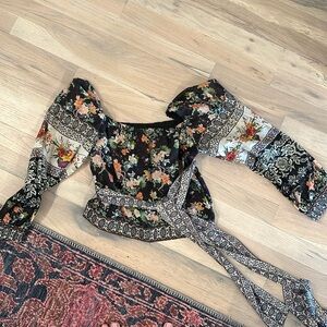 Alice and Olivia floral shirt